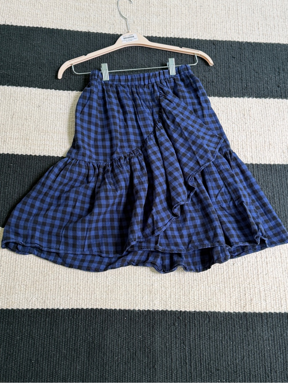 Rare Made in Spain Zara Girls 11/12 Gingham Ruffle Skirt